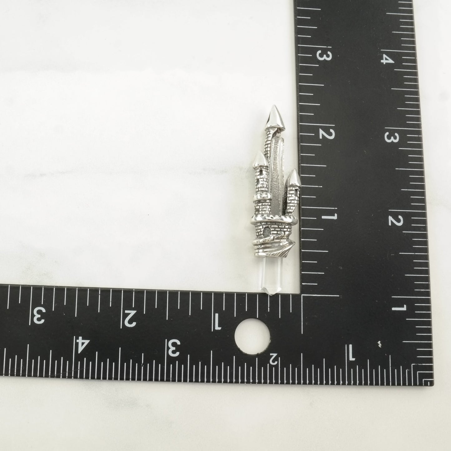 Vintage Fantasy Quartz Sterling Silver Pendant
