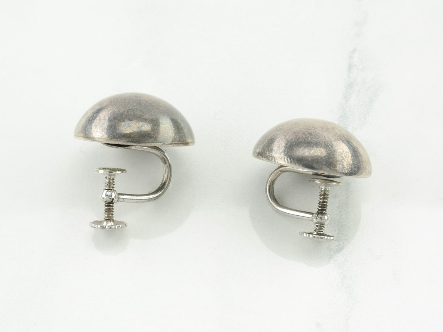 Kalo Sterling Silver Dome Screwback Earrings