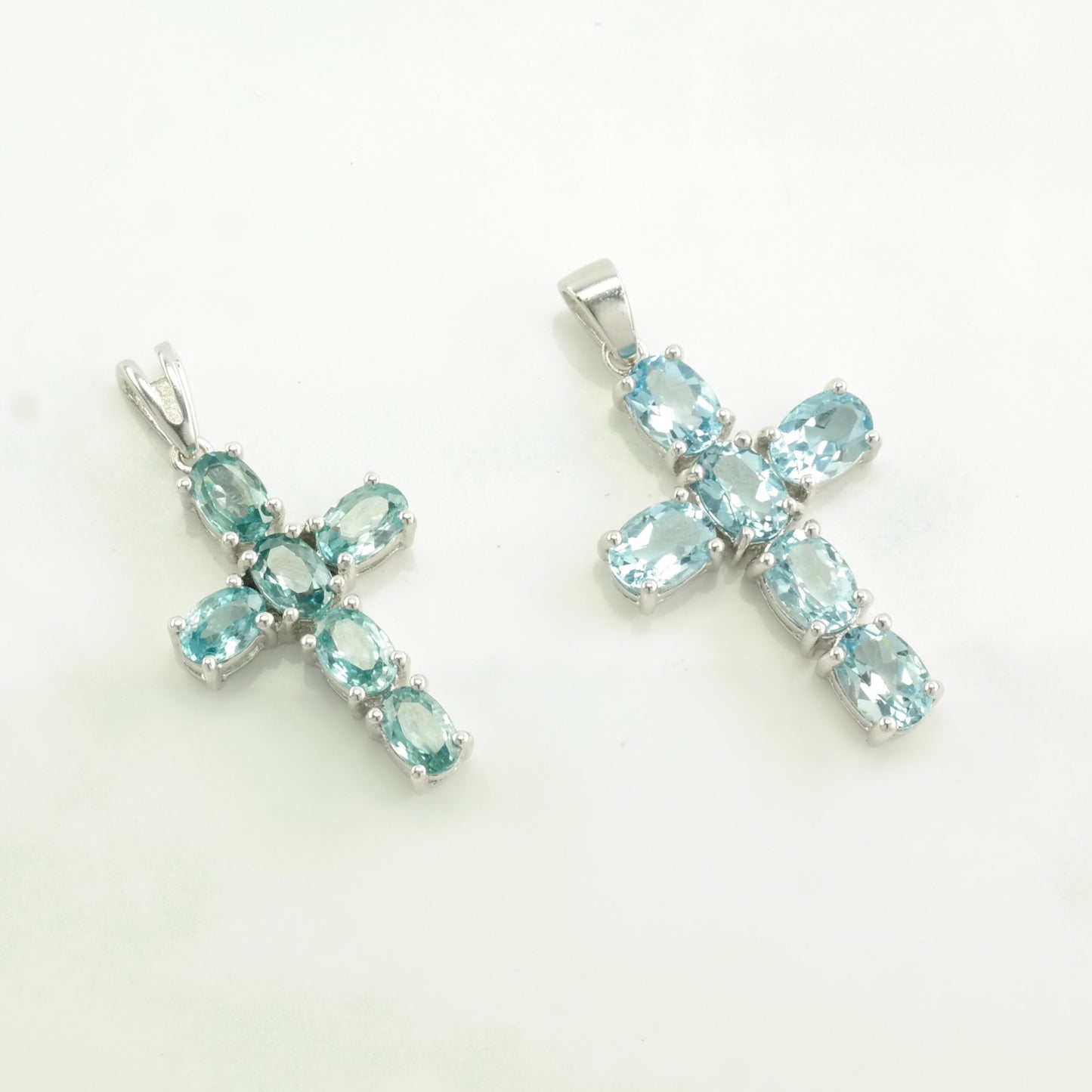 Choice of Vintage Topaz Cross Sterling Silver Pendant