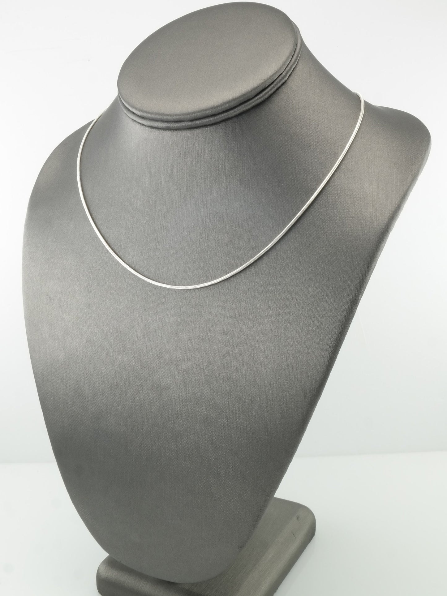 Vintage Italy Sterling Silver 24" 1.3mm Snake Necklace