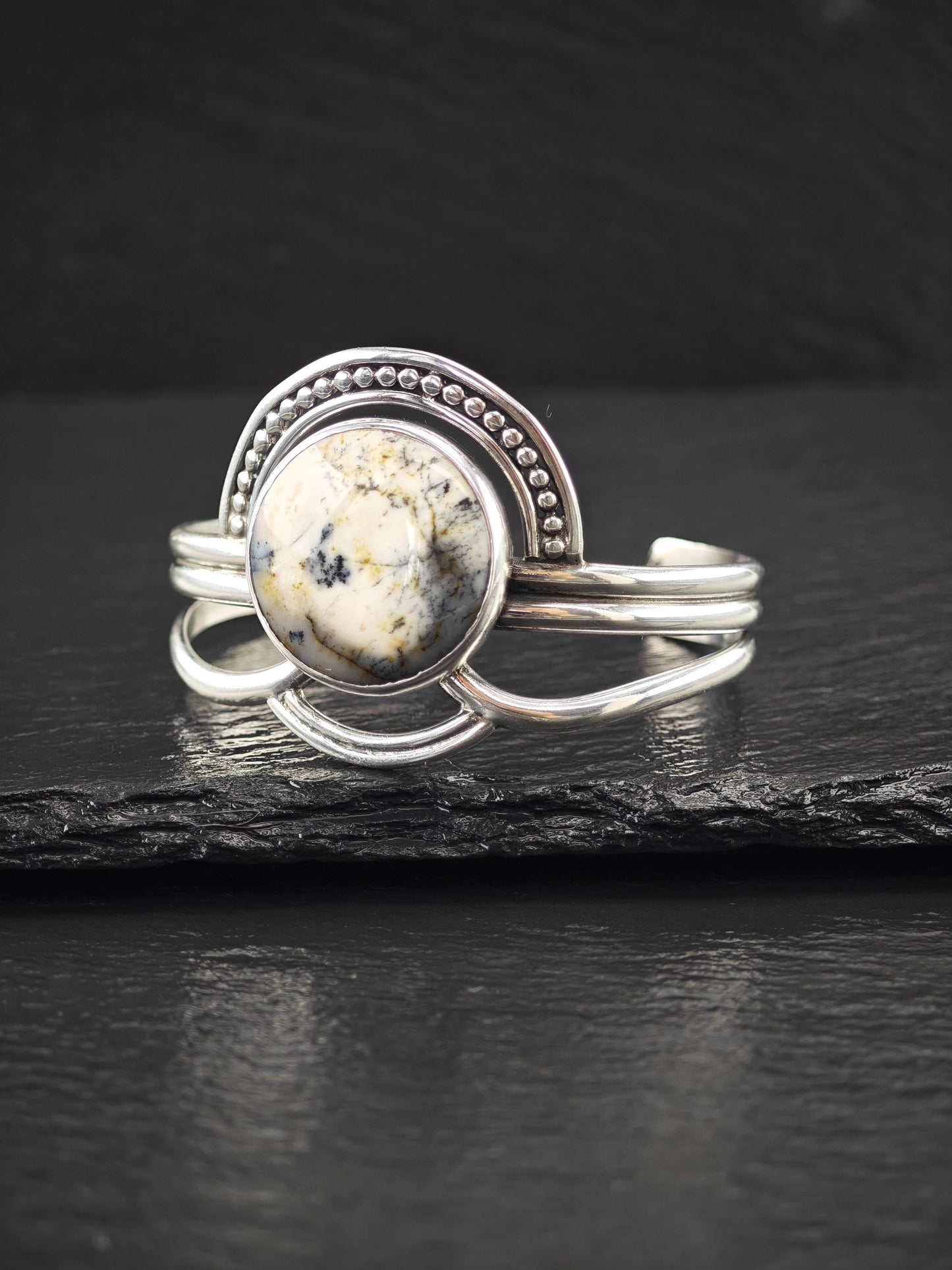 Karnes Stinson Agate Cuff Bracelet Sterling Silver