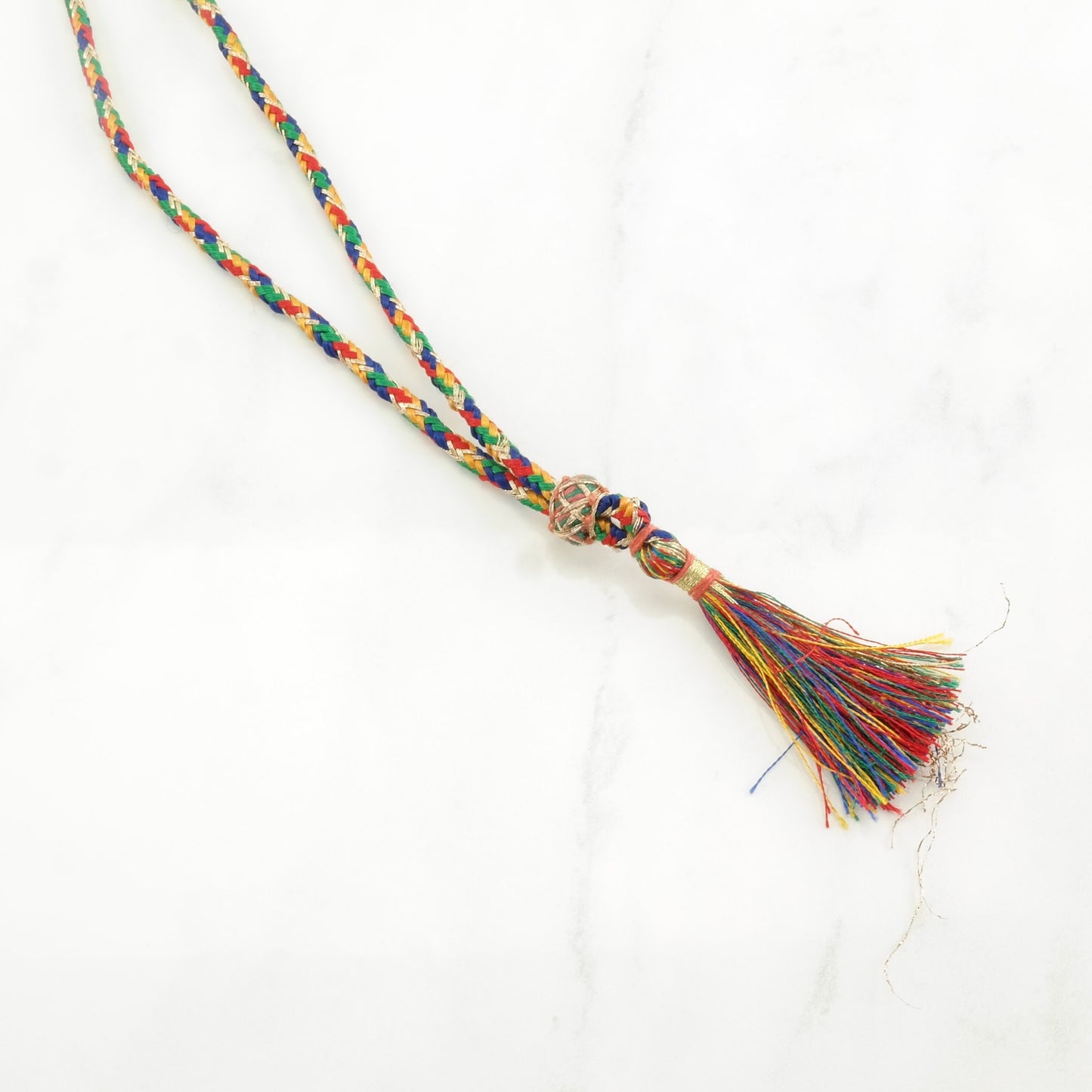 Vintage 500 ctw Rainbow Ruby, Sapphire, Citrine, Emerald 5 Strand, Bead Necklace