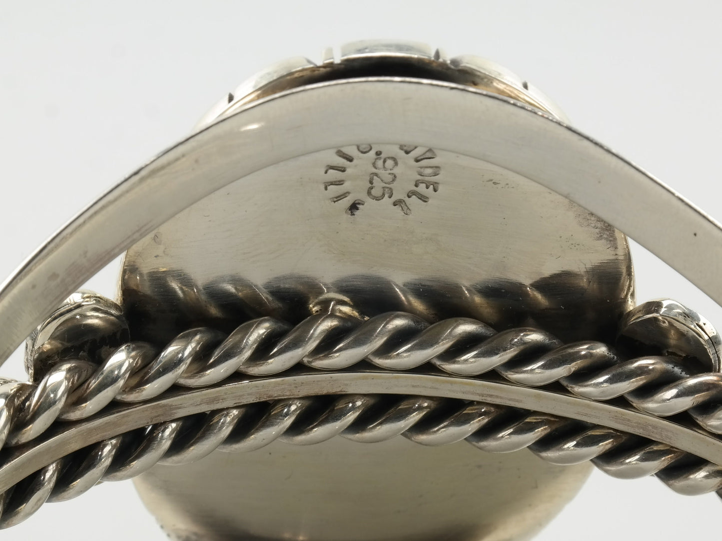 Navajo Billie Wydell Sterling Silver Cuff Bracelet Turquoise