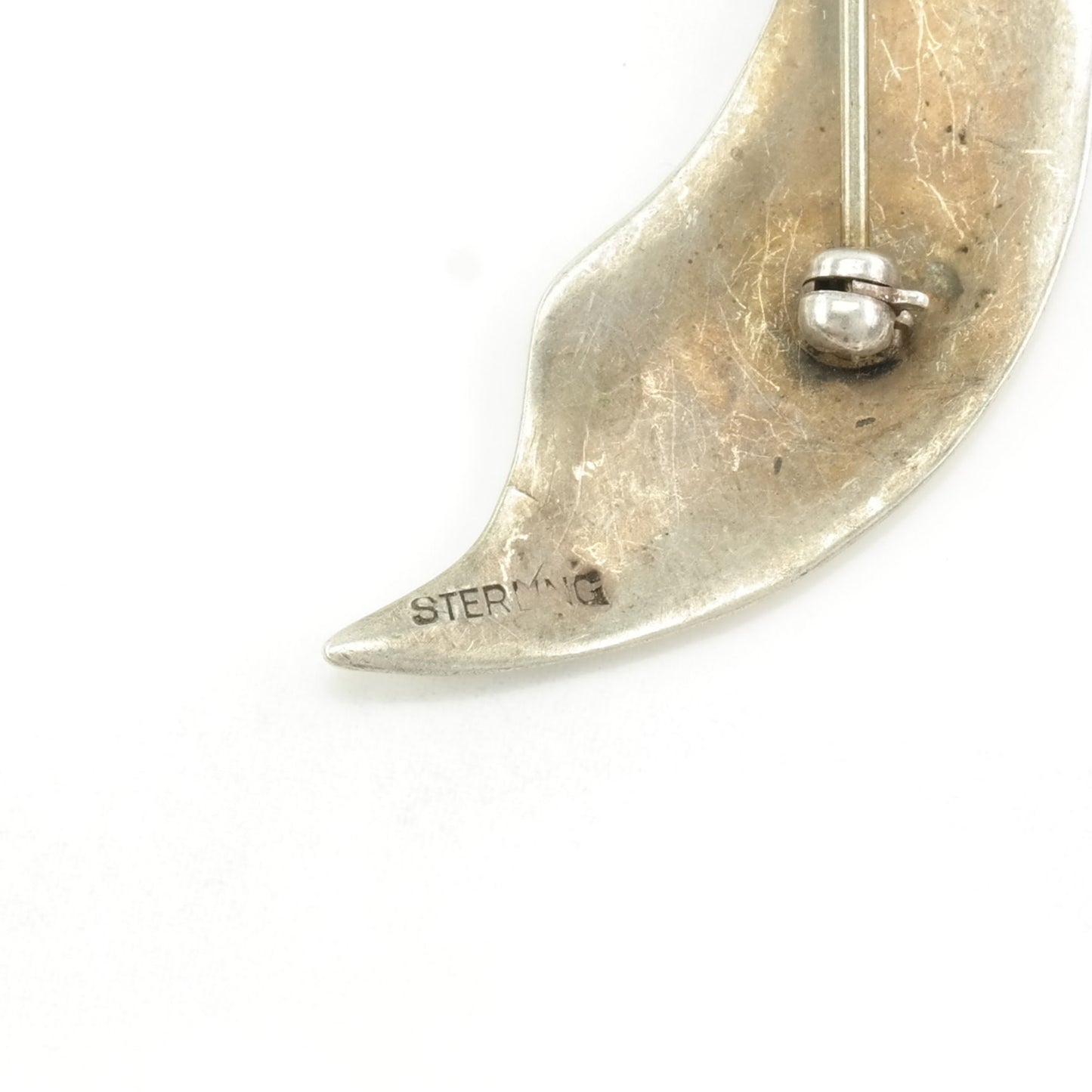 Silver Brooch Pendant Scimitar Sword Sterling B1835