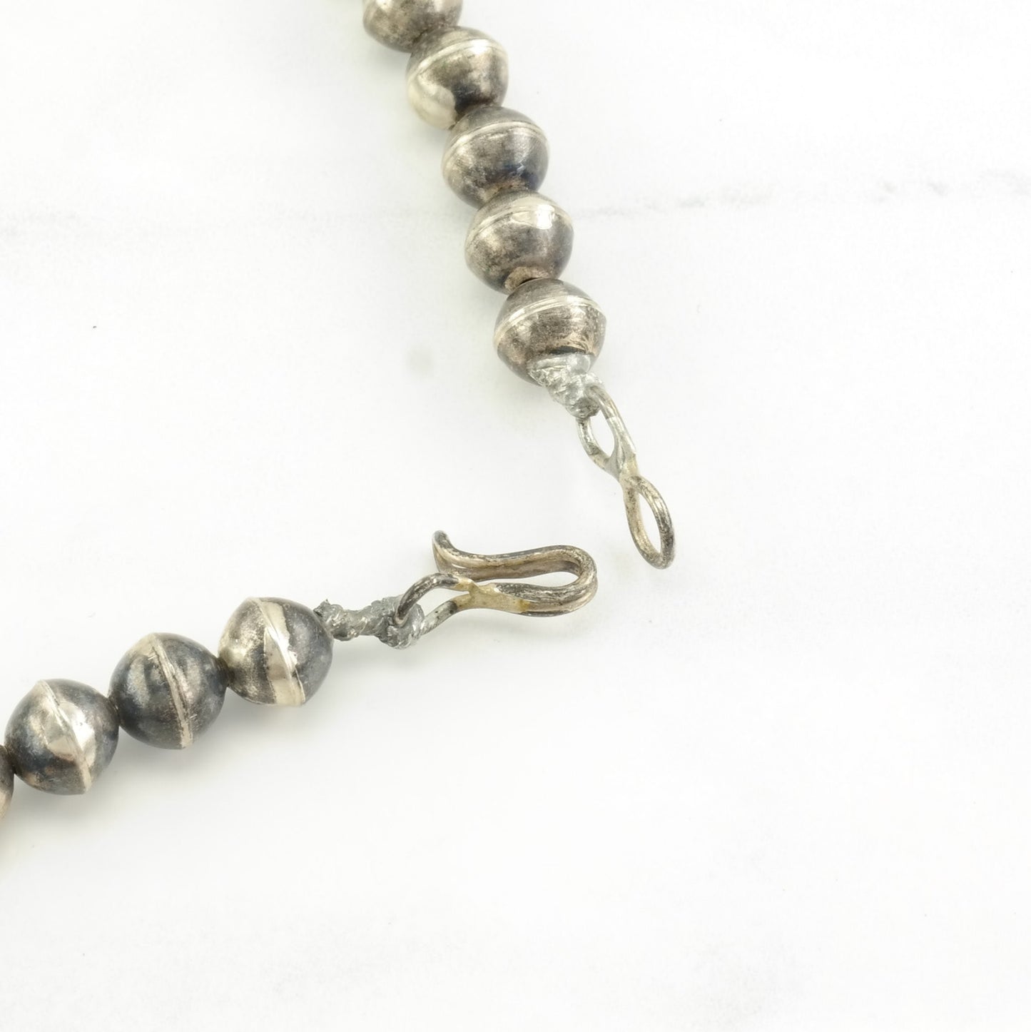 Vintage Native American Sterling Silver Blue Blue Gem, Turquoise Floral Squash Blossom Necklace