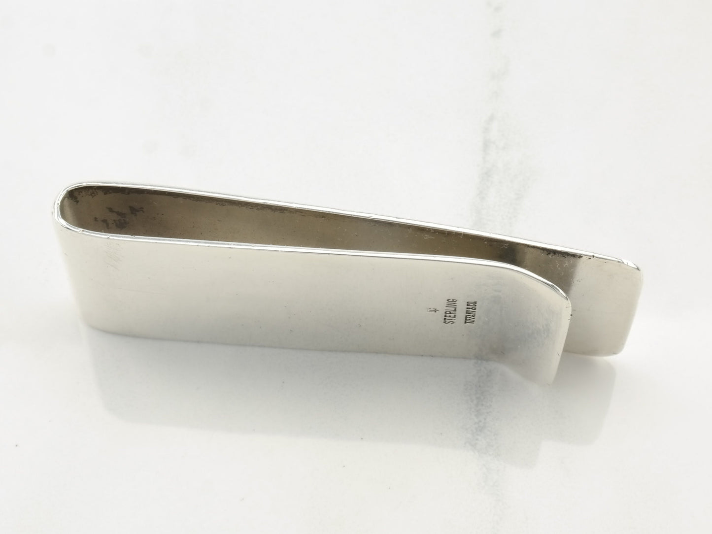 Vintage Tiffany & Co Money Clip On Engraving Sterling Silver Pendant