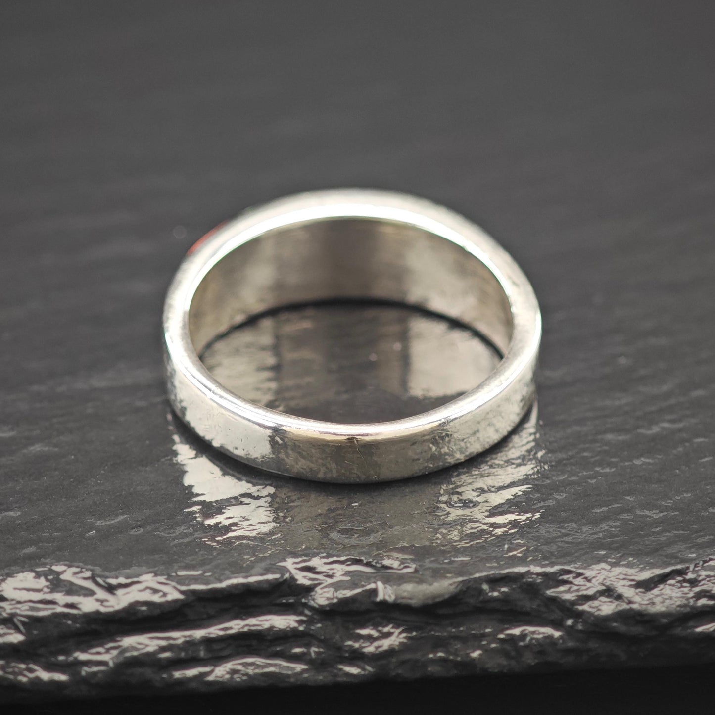 Native American Whitehorse Inlay Ring Sterling Silver