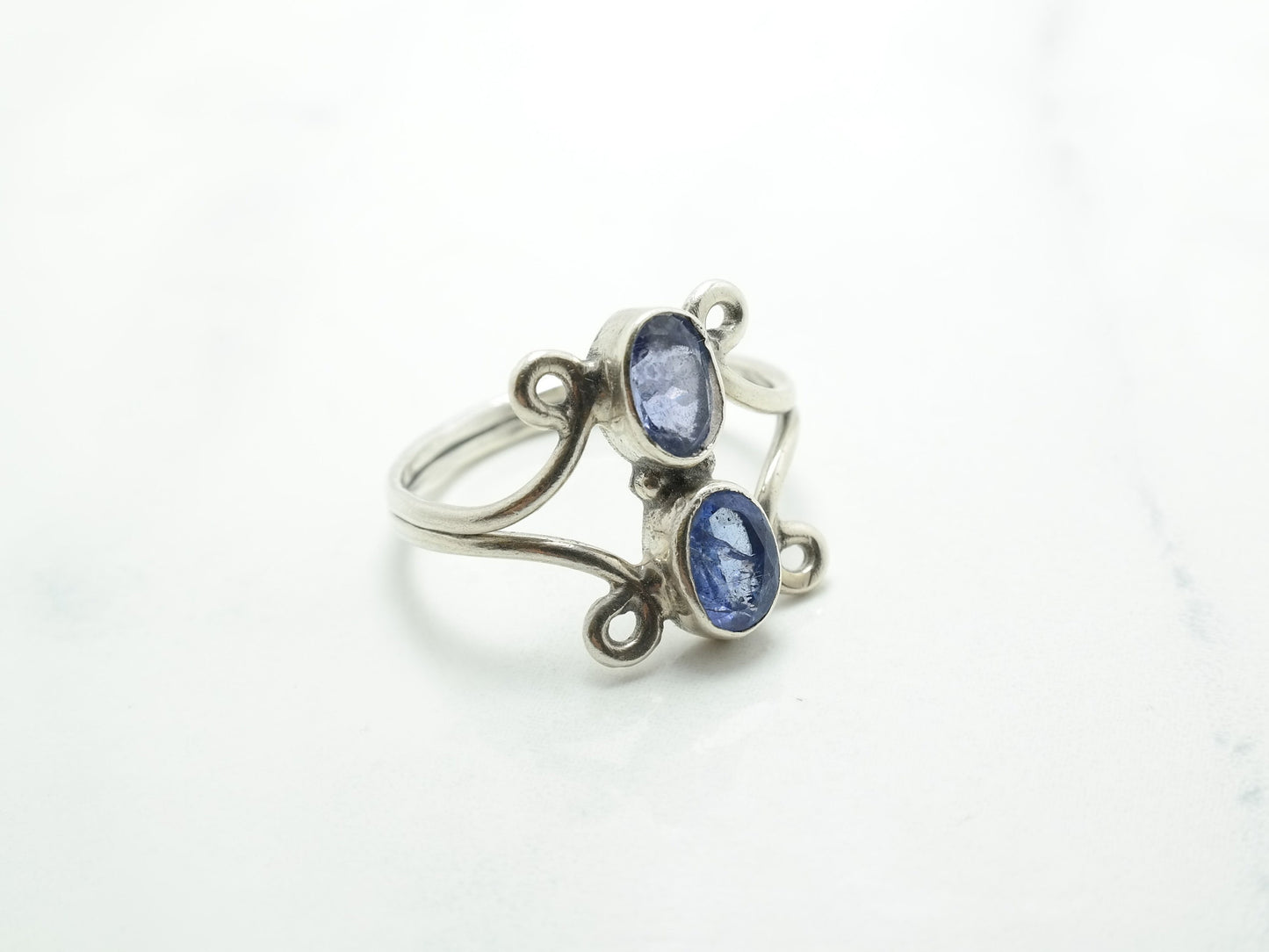 Vintage Sterling Silver Ring Purple Lolite Size 10