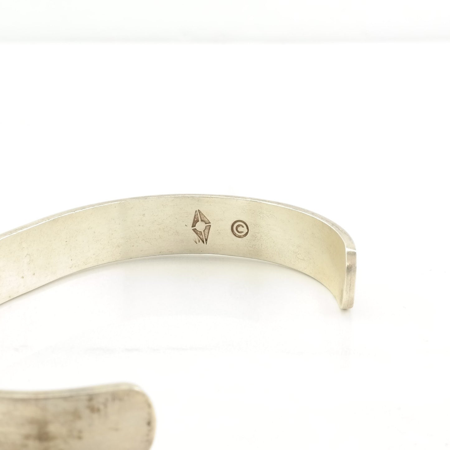 Hopi Sterling Silver Overlay Cuff Bracelet, Willie Archie Talahaftewa, Shades of the West