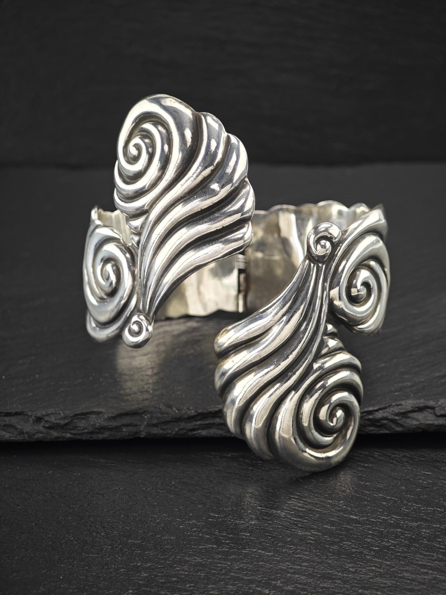 Taxco, Gomez Clamper Cuff Bracelet Sterling Silver
