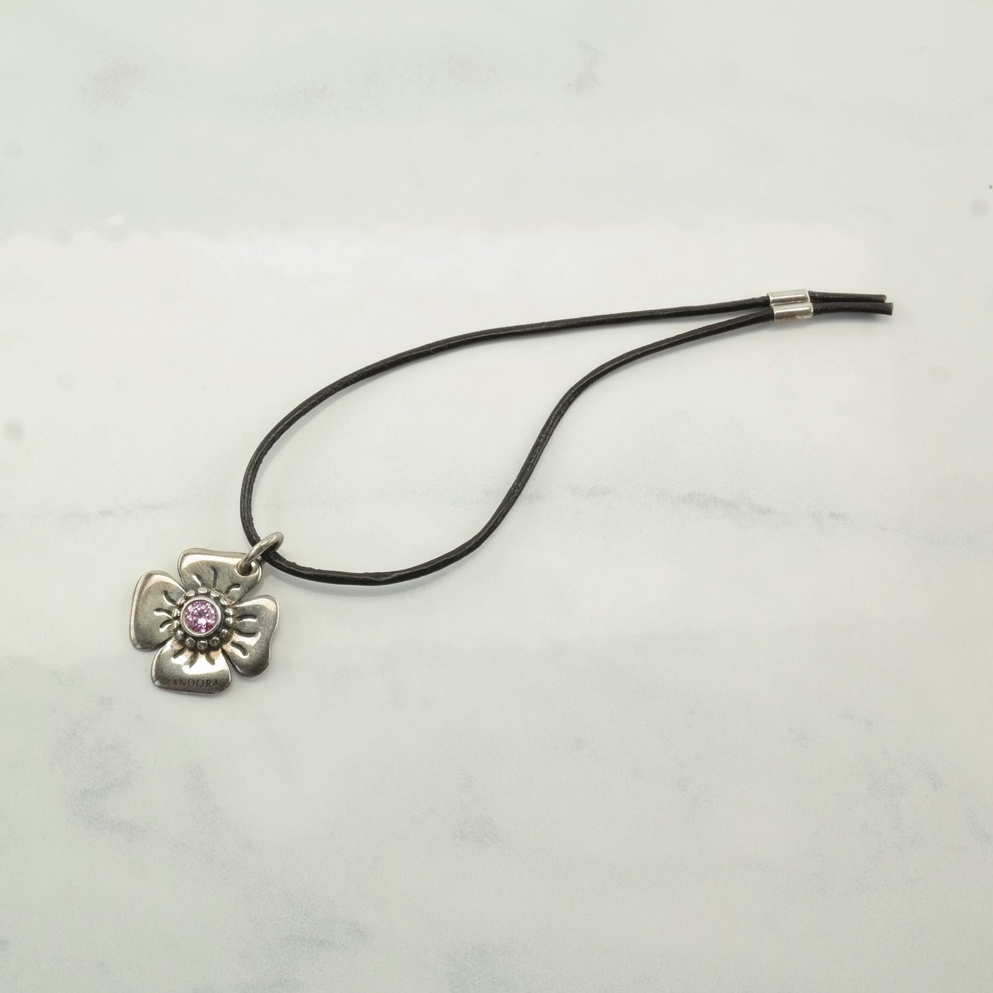 Vintage Pandora Sterling Silver Charm Bracelet