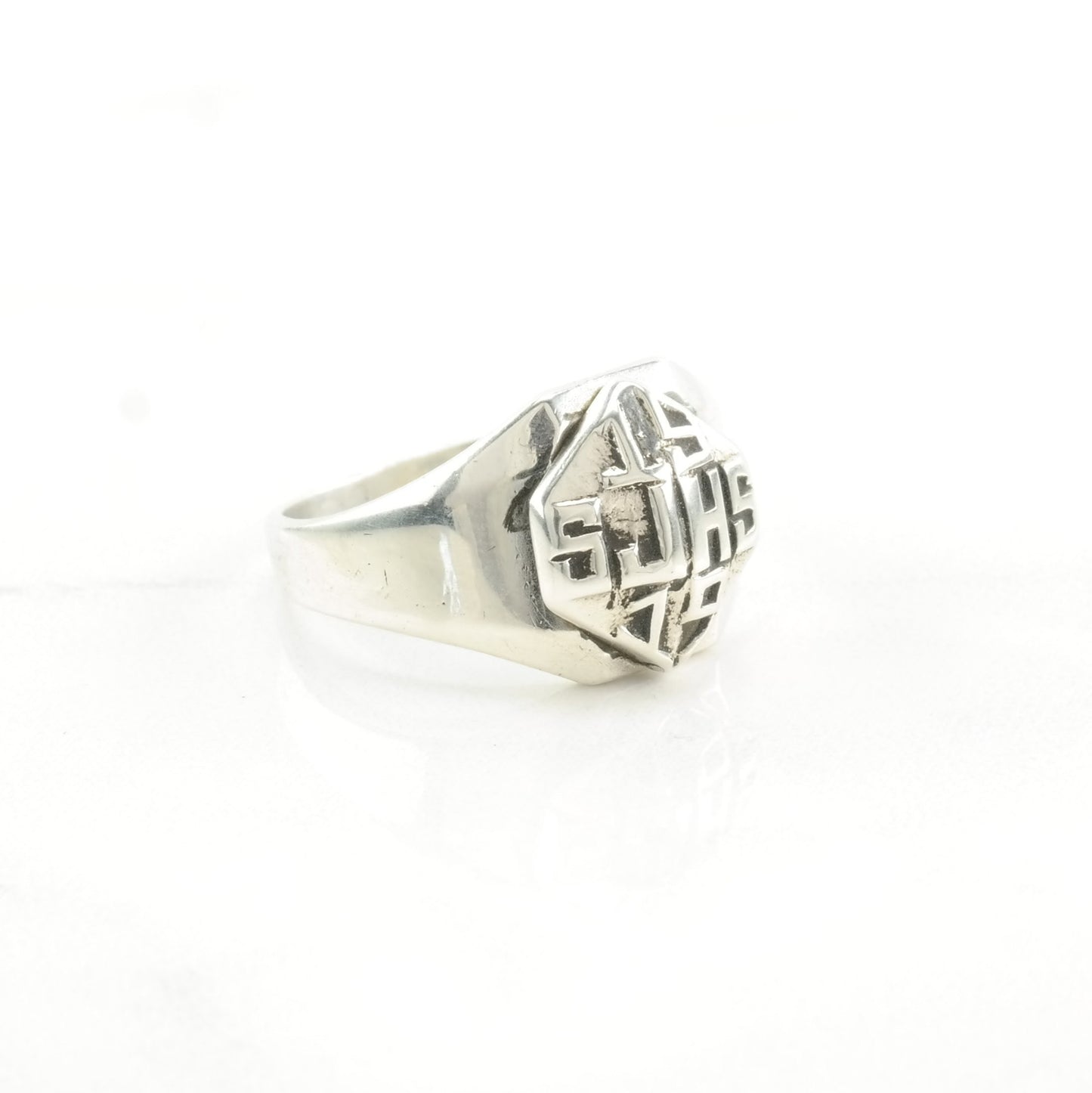 Vintage Art Deco Silver Class Ring 1919 Sterling Size 4 1/2