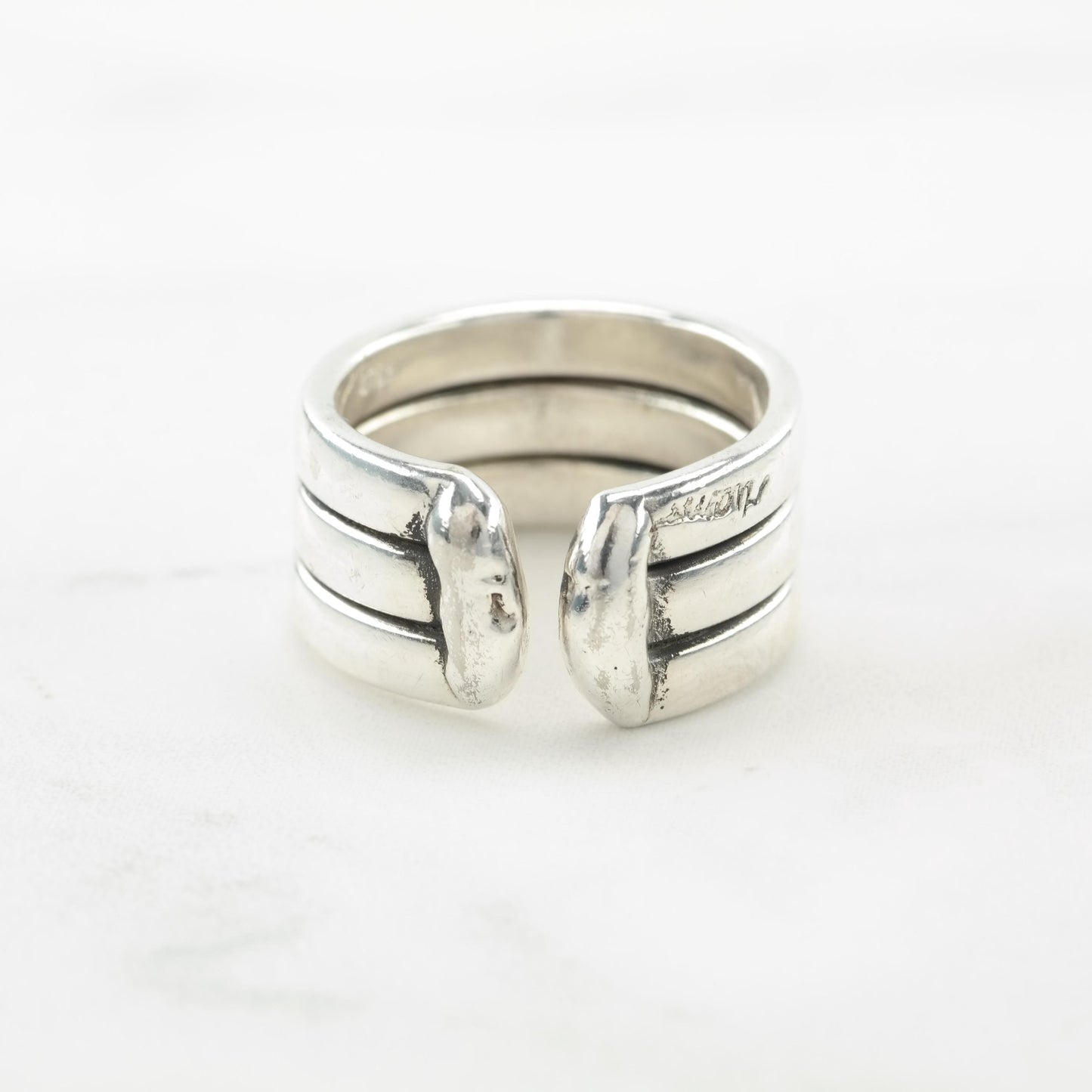 3 Strand Band Sterling Silver Ring Size 8
