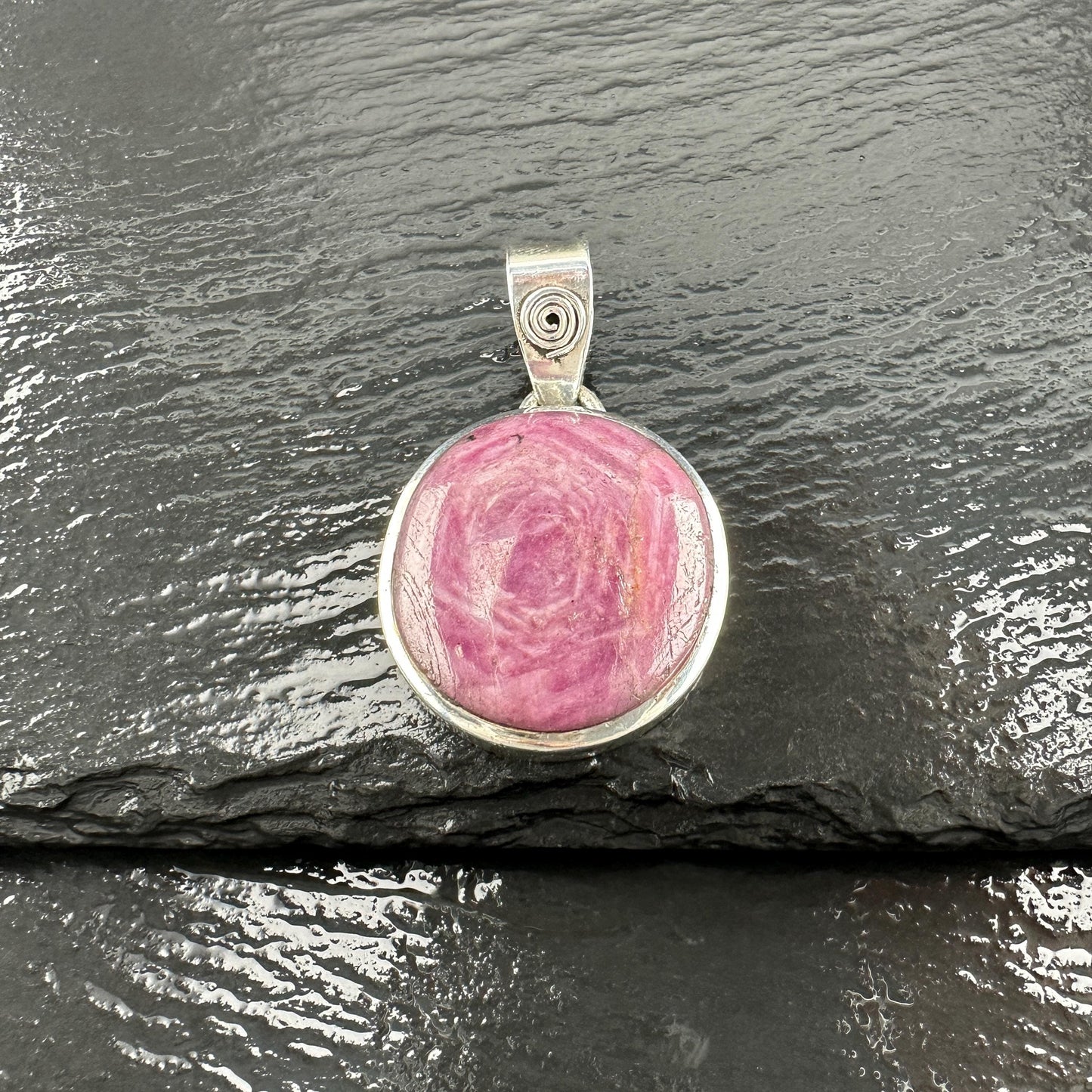 Ruby Corundum Pendant Sterling Silver P2763