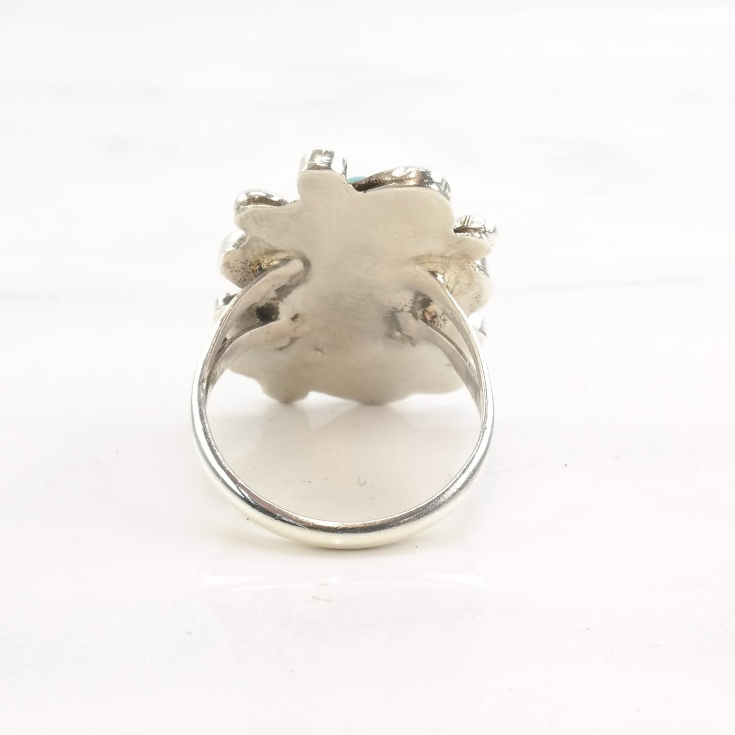 Vintage Southwest Silver Ring Turquoise Size 8 1/4