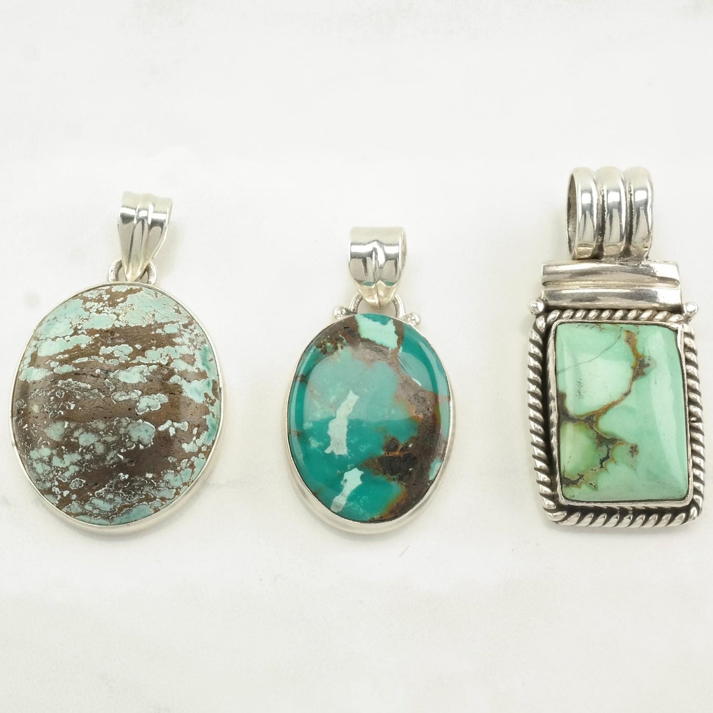 Vintage Southwest Turquoise Sterling Silver Pendant