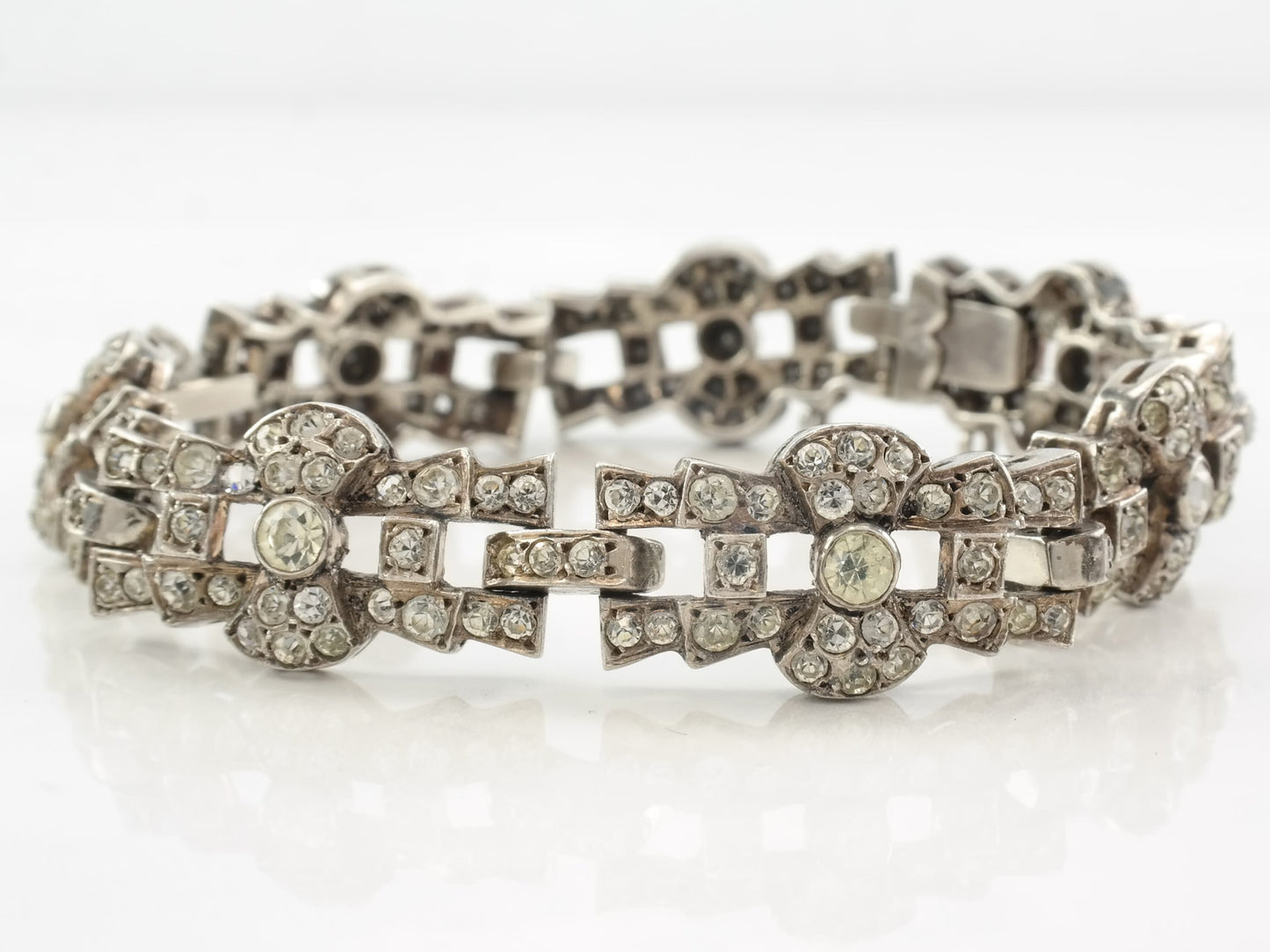 Art Deco Paste Bracelet Sterling Silver