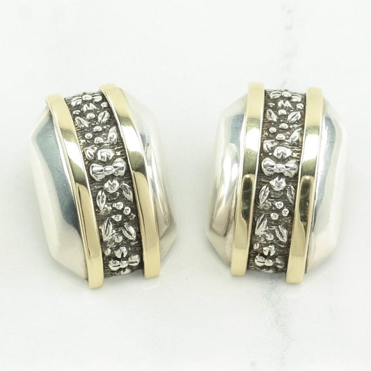 Rigoberto Sterling Silver Gold Accent 14K Earrings Clip On