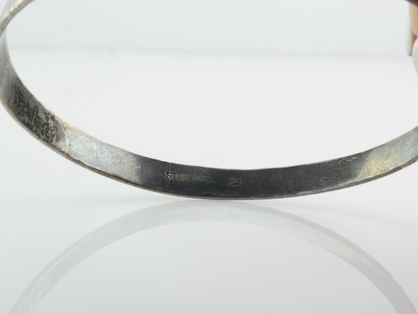 Sterling Silver Cuff Bracelet Moss Agate