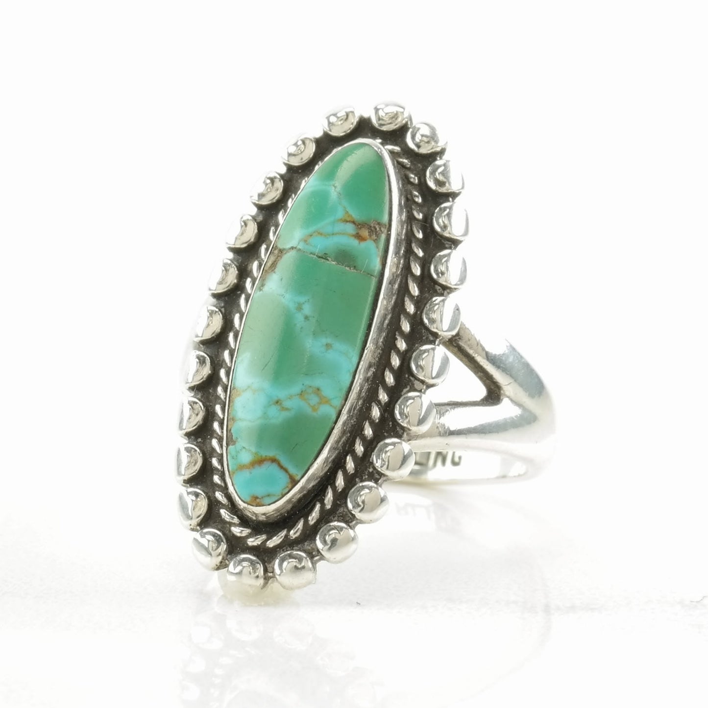 Vintage Sterling Silver Ring Turquoise Size 5