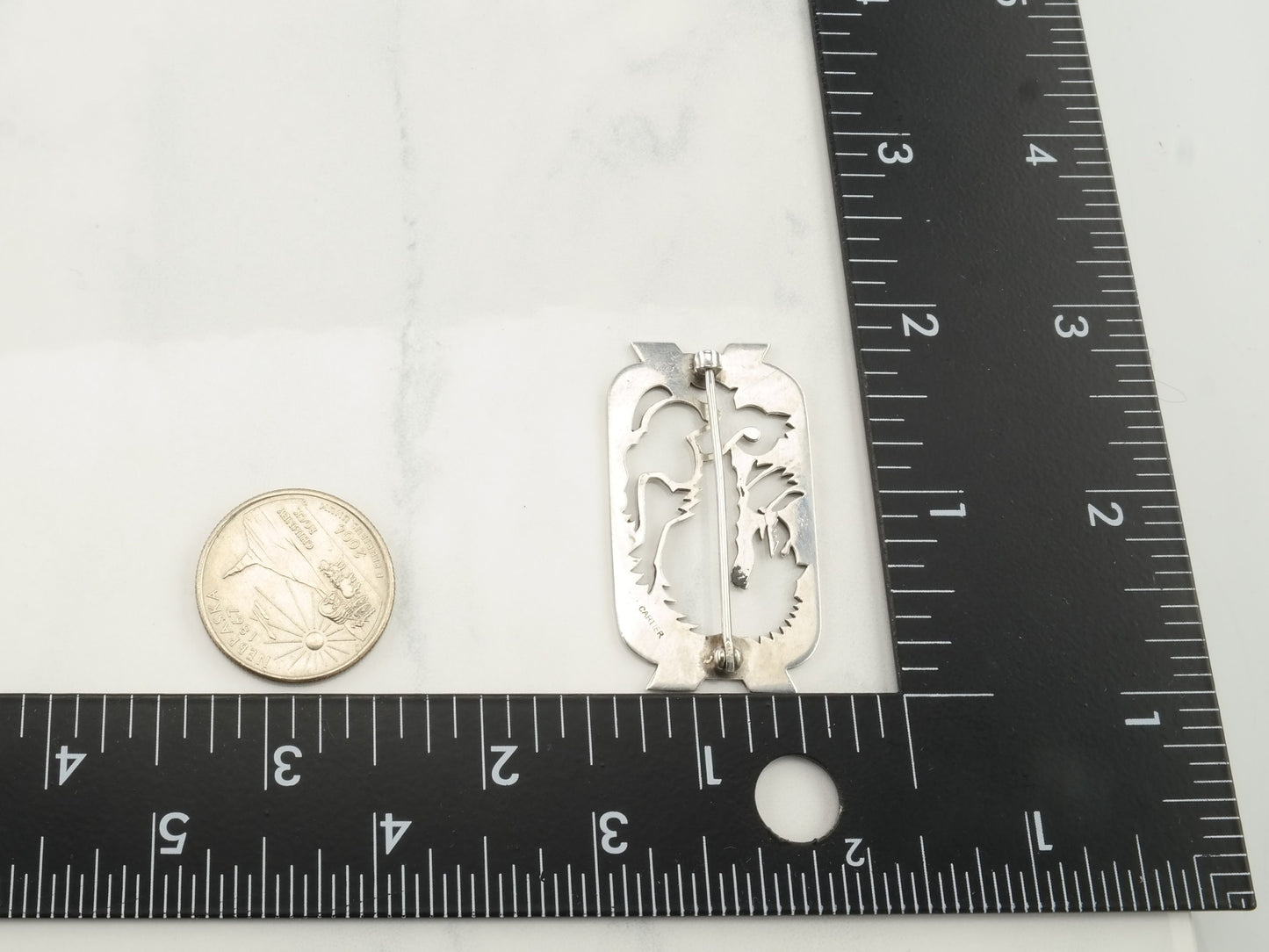 Cartier Sterling Silver Dragon Brooch