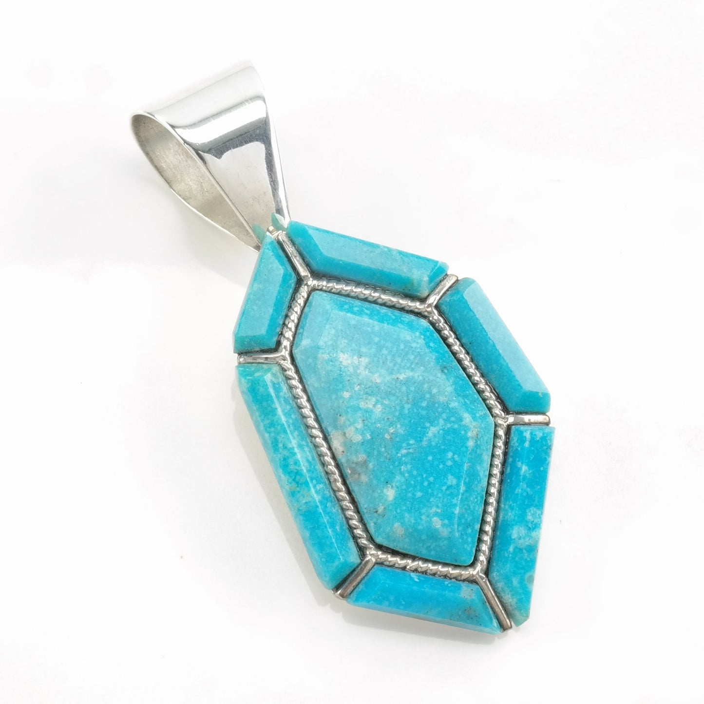 Vintage Southwest Turquoise Sterling Silver Pendant