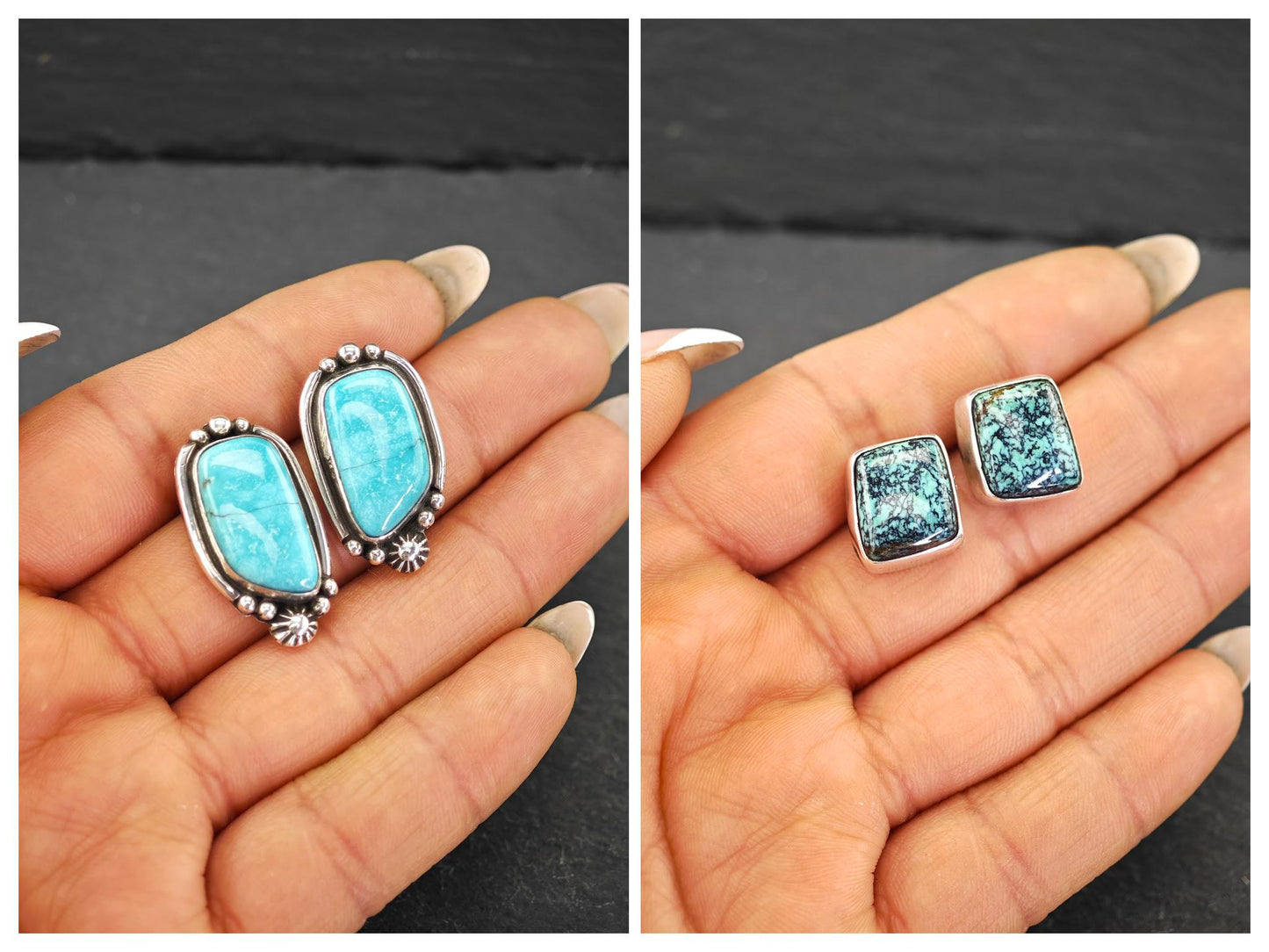 Choice of Vintage Native American Sterling Silver Stud Earrings