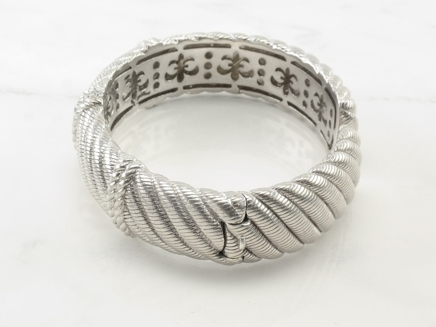 Judith Ripka Sterling Silver DQCZ Cuff Bracelet