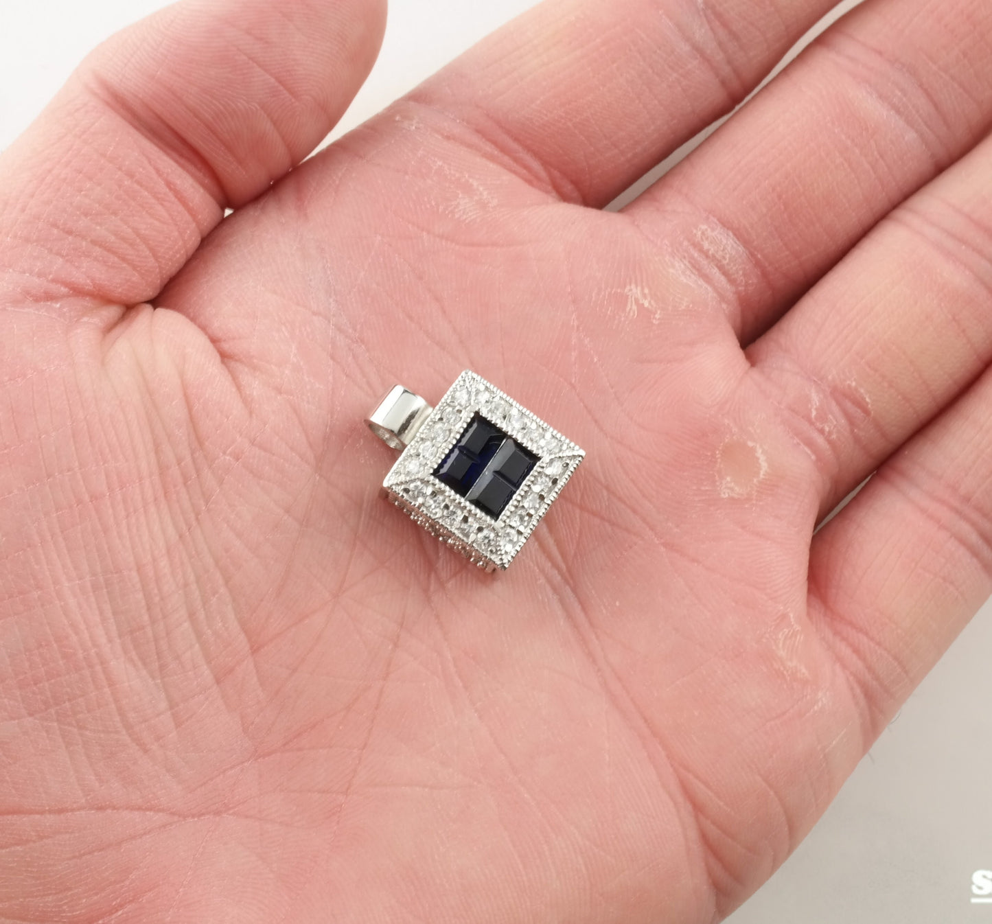 Vintage CZ Sterling Silver Pendant