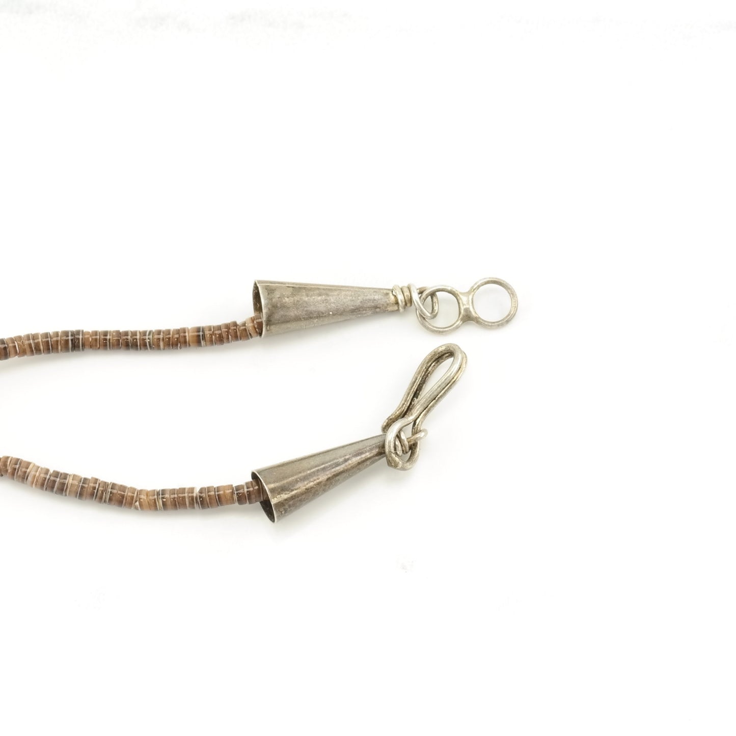 Vintage Native American Sterling Silver Onyx, Turquoise Horse, Carved Animals Necklace