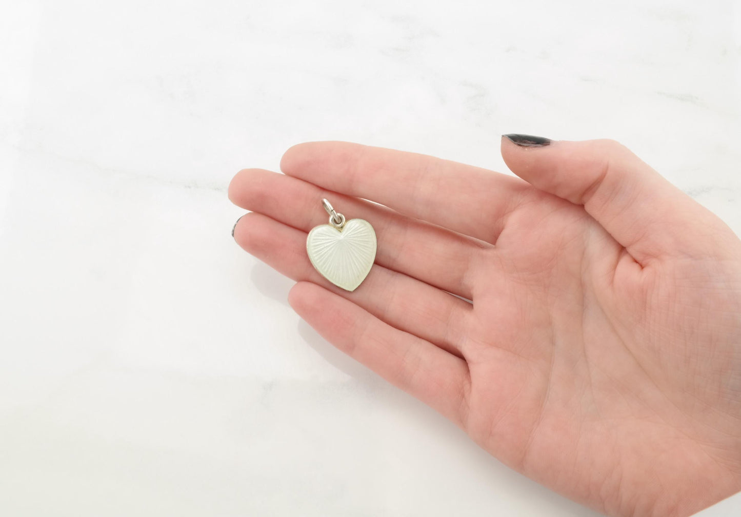 Choice of Vintage Heart Pendant Enamel or WWII Sweetheart Sterling Silver