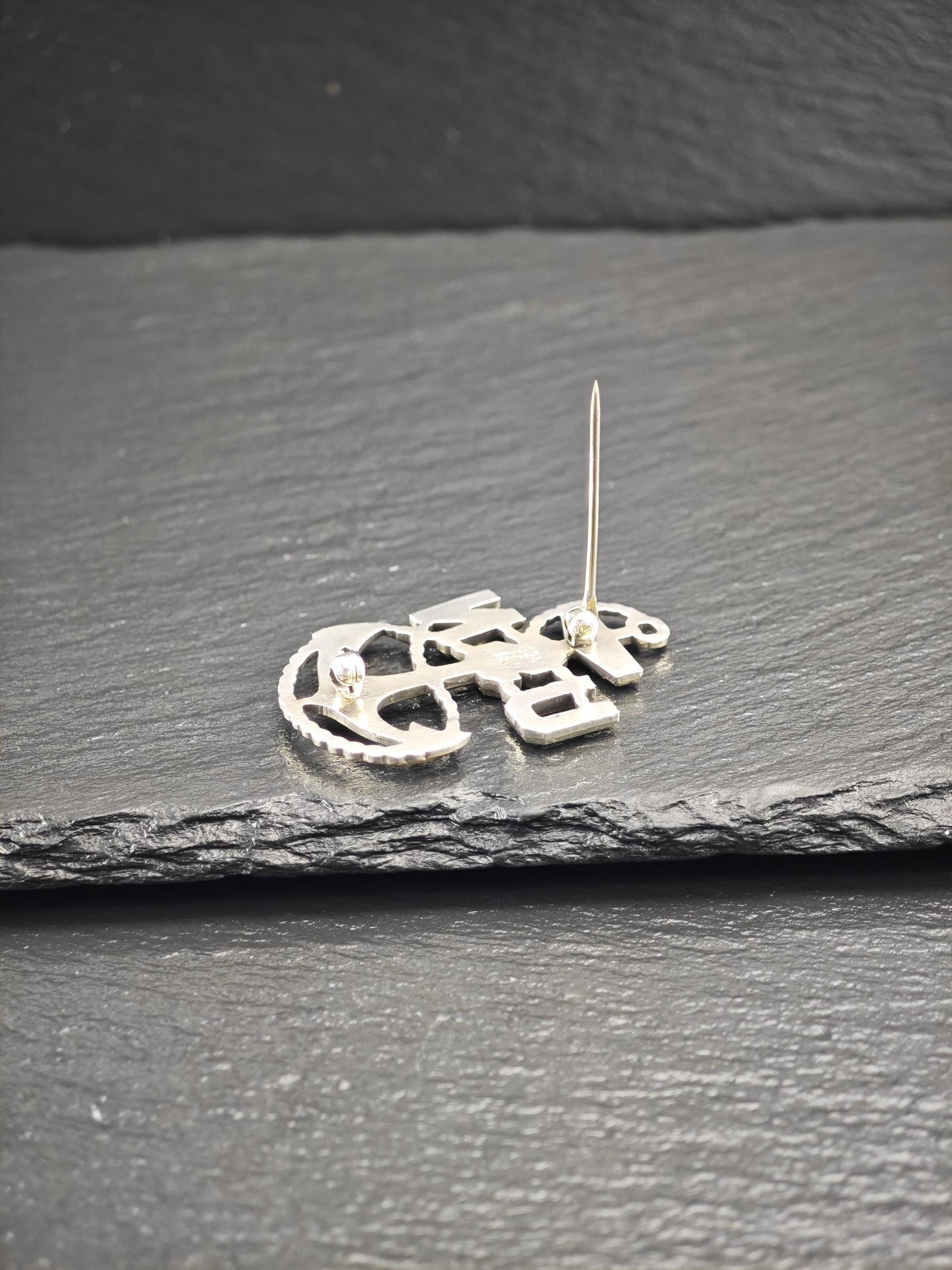 US Navy Gold Anchor Pin Brooch/Pendant Sterling Silver