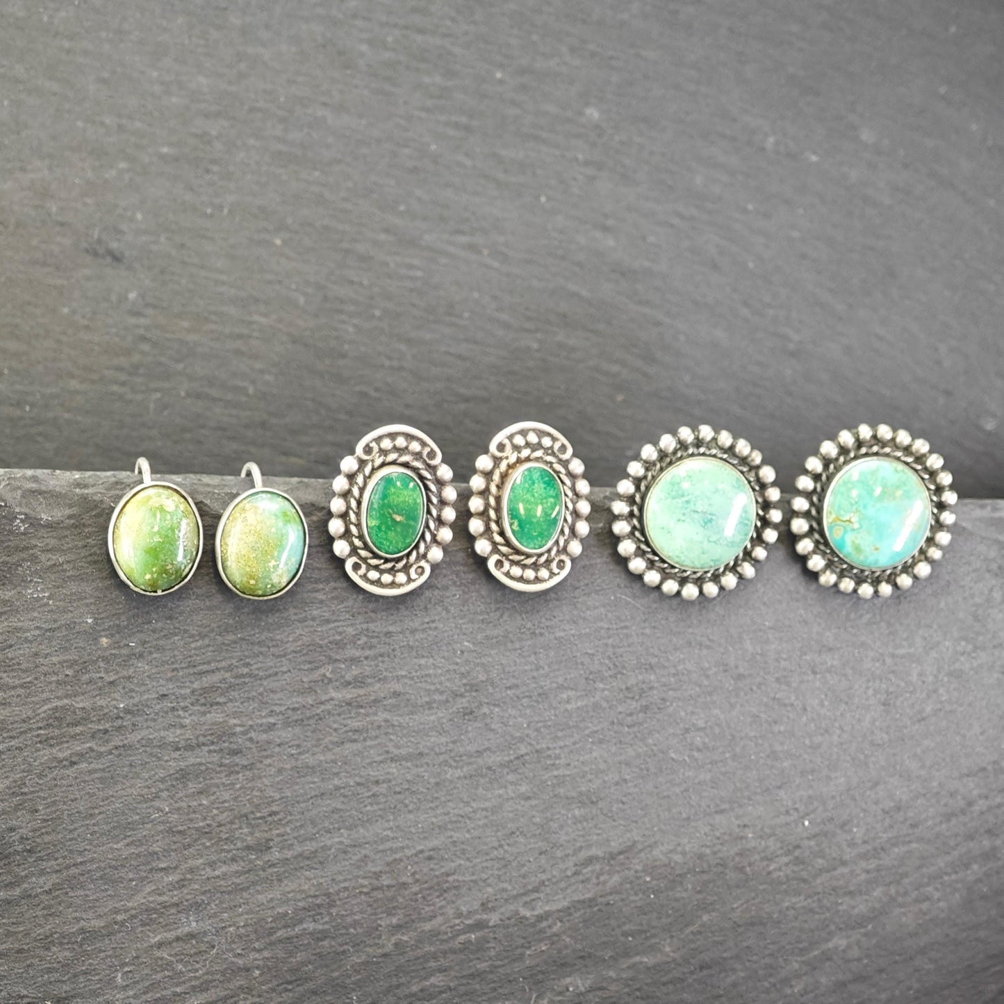 Choice of Vintage Native American Sterling Silver Screw Back Earrings