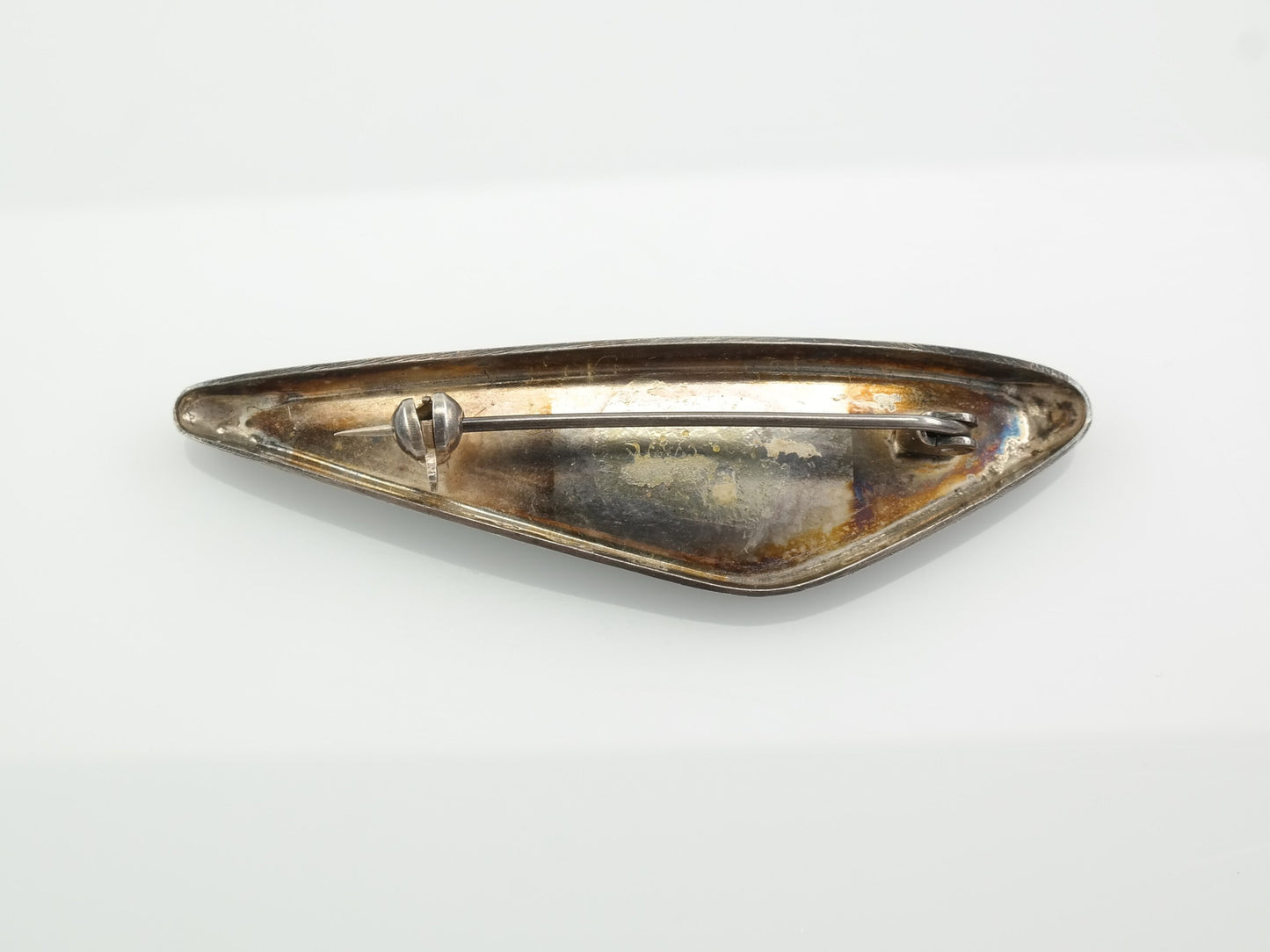 Modernist Sterling Silver Swedish Enamel Brooch