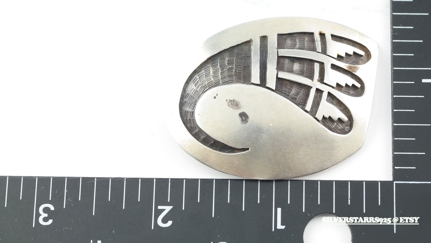 Vintage Hopi, Overlay Sterling Silver Pendant
