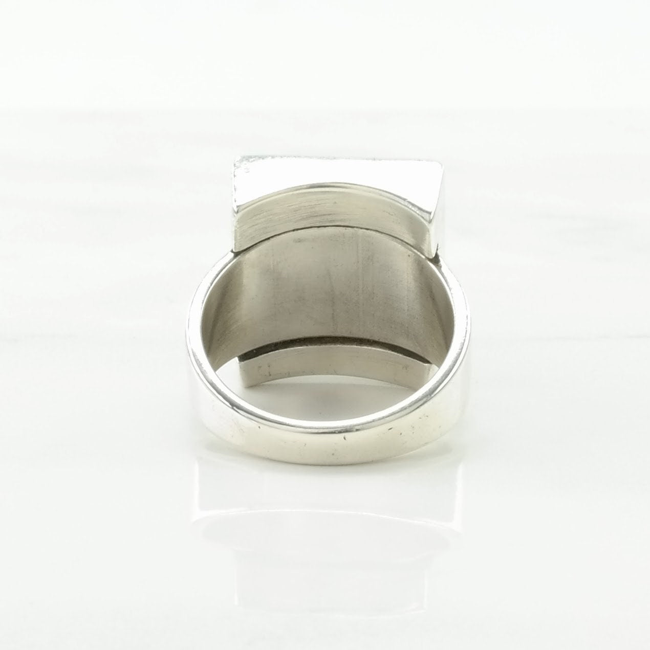 Vintage Sterling Silver Ring Resin Brown Size 5 1/2