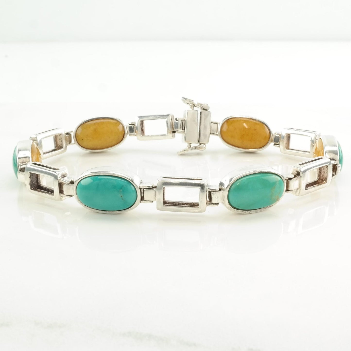 Reversible DTR Sterling Silver Link Bracelet