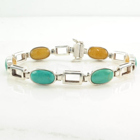 Reversible DTR Sterling Silver Link Bracelet