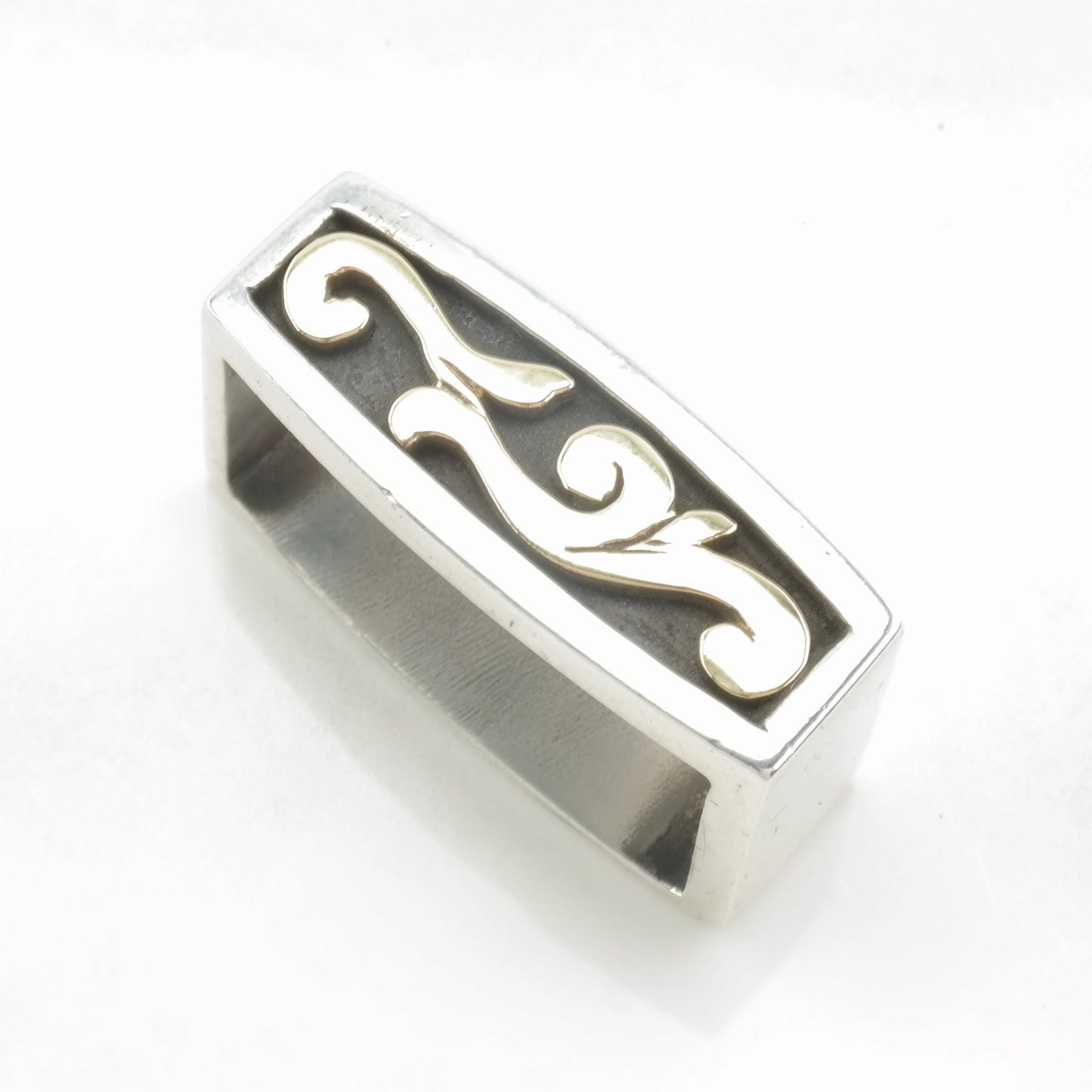 Vintage Native American Belt Accessories 14K Gold Accent Sterling Silver