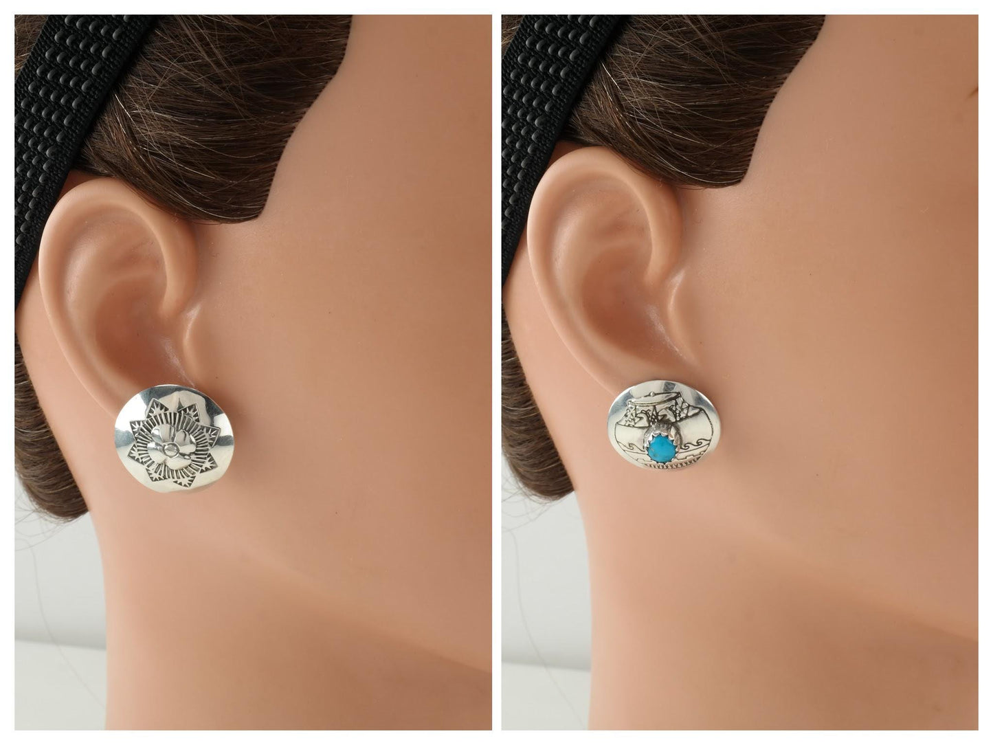 Choice of Vintage Sterling Silver Stud Earrings