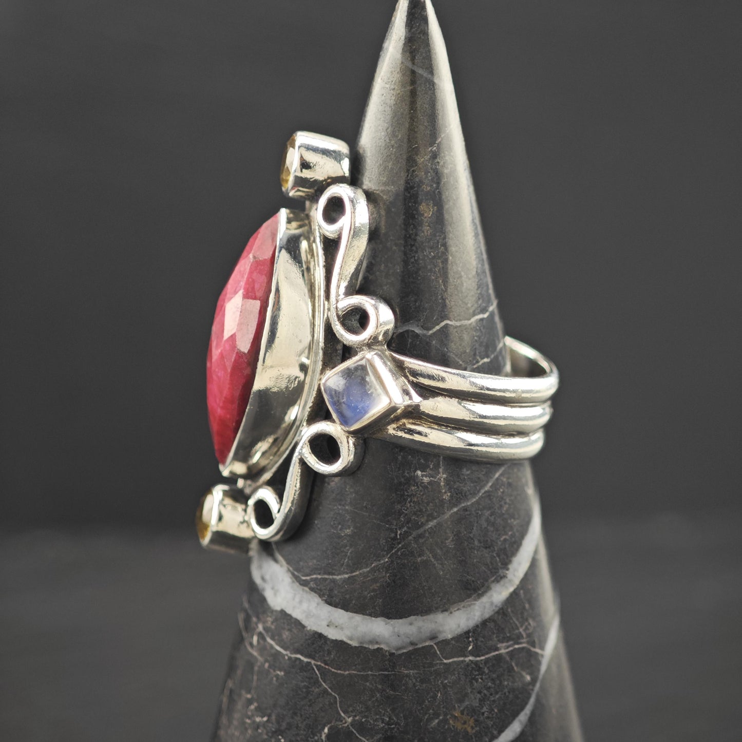 Nicky Butler Sterling Silver Ring - Vintage Gemstone Size 8