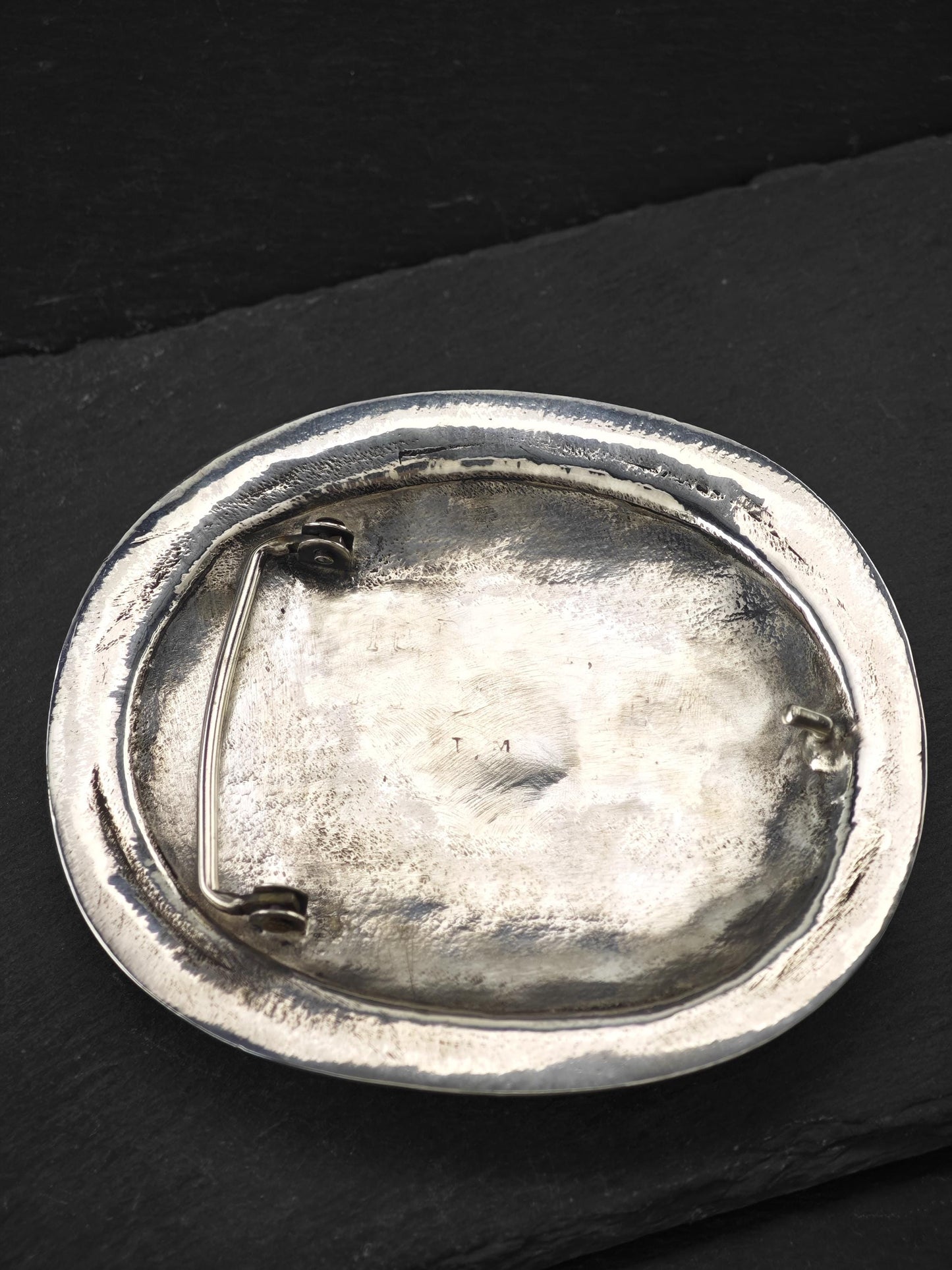 Native American Large Turquoise Belt Buckle Sterling Silver