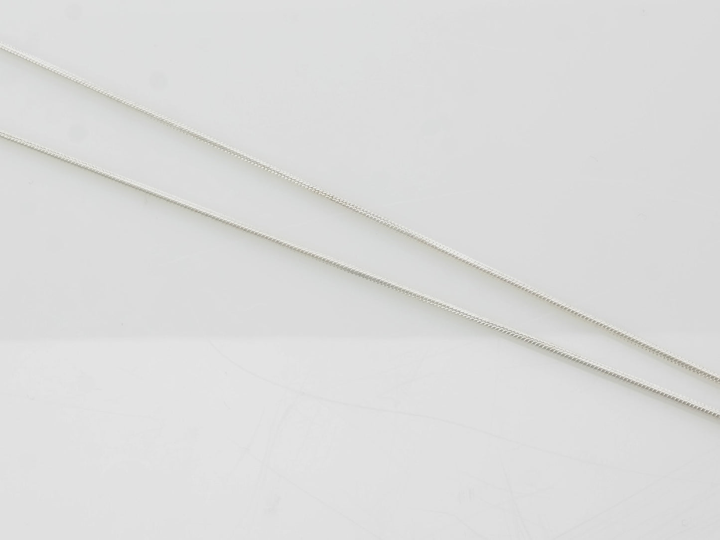 Vintage Italy Sterling Silver 24" 1.3mm Snake Necklace