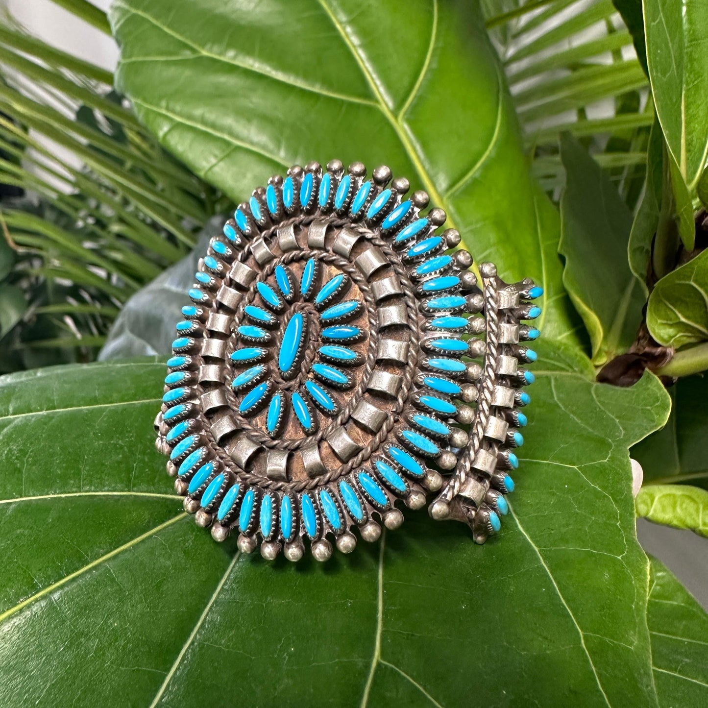 Vintage Native American Sterling Silver Cuff Bracelet