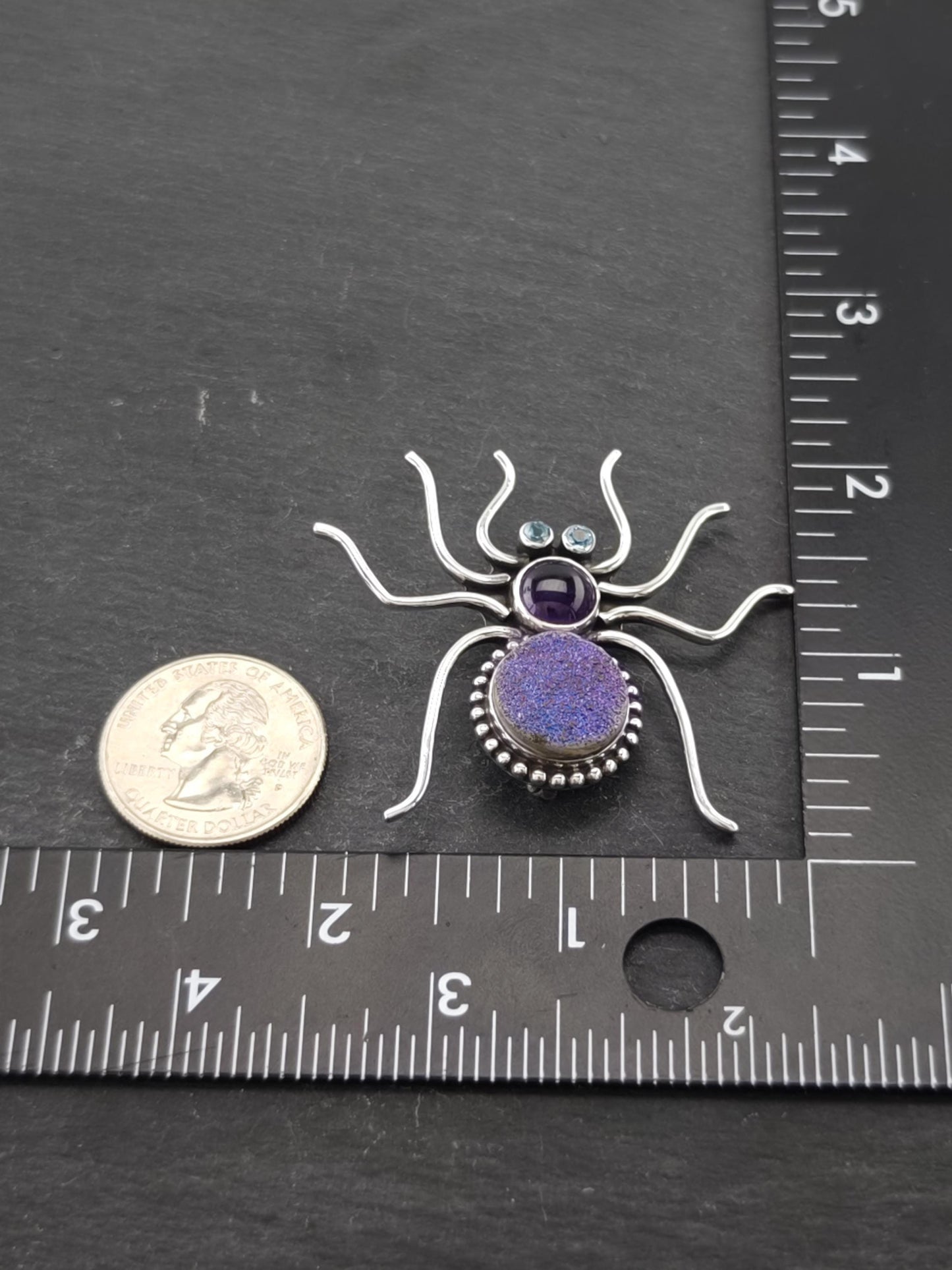 Nicky Butler Sterling Silver Spider Brooch