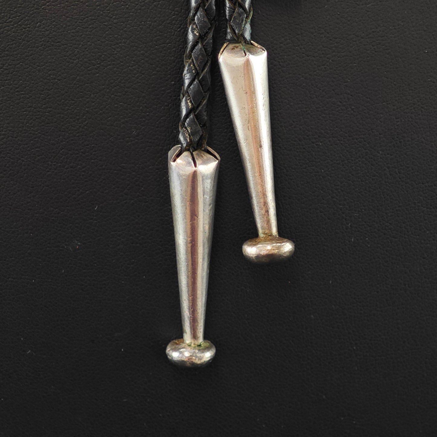 Native American Sterling Silver Bisbee Chrysocolla Bolo Tie N2675