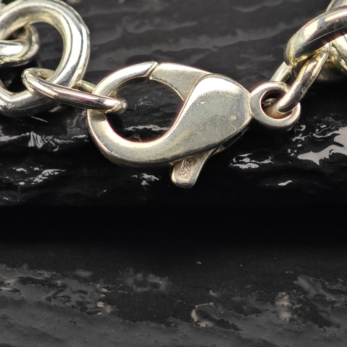 Vintage Tiffany & Co. Heart Tag Bracelet Sterling Silver Sz 6 1/2" BR3044