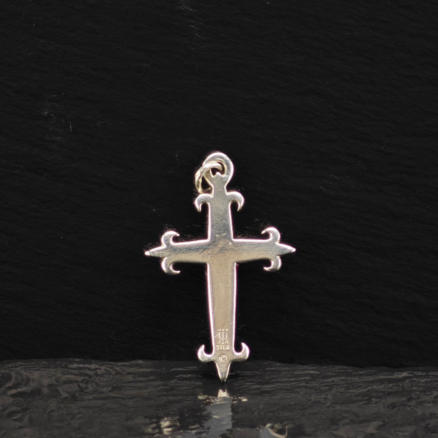 James Avery Lab Ruby Heart Cross Sterling Silver P2851