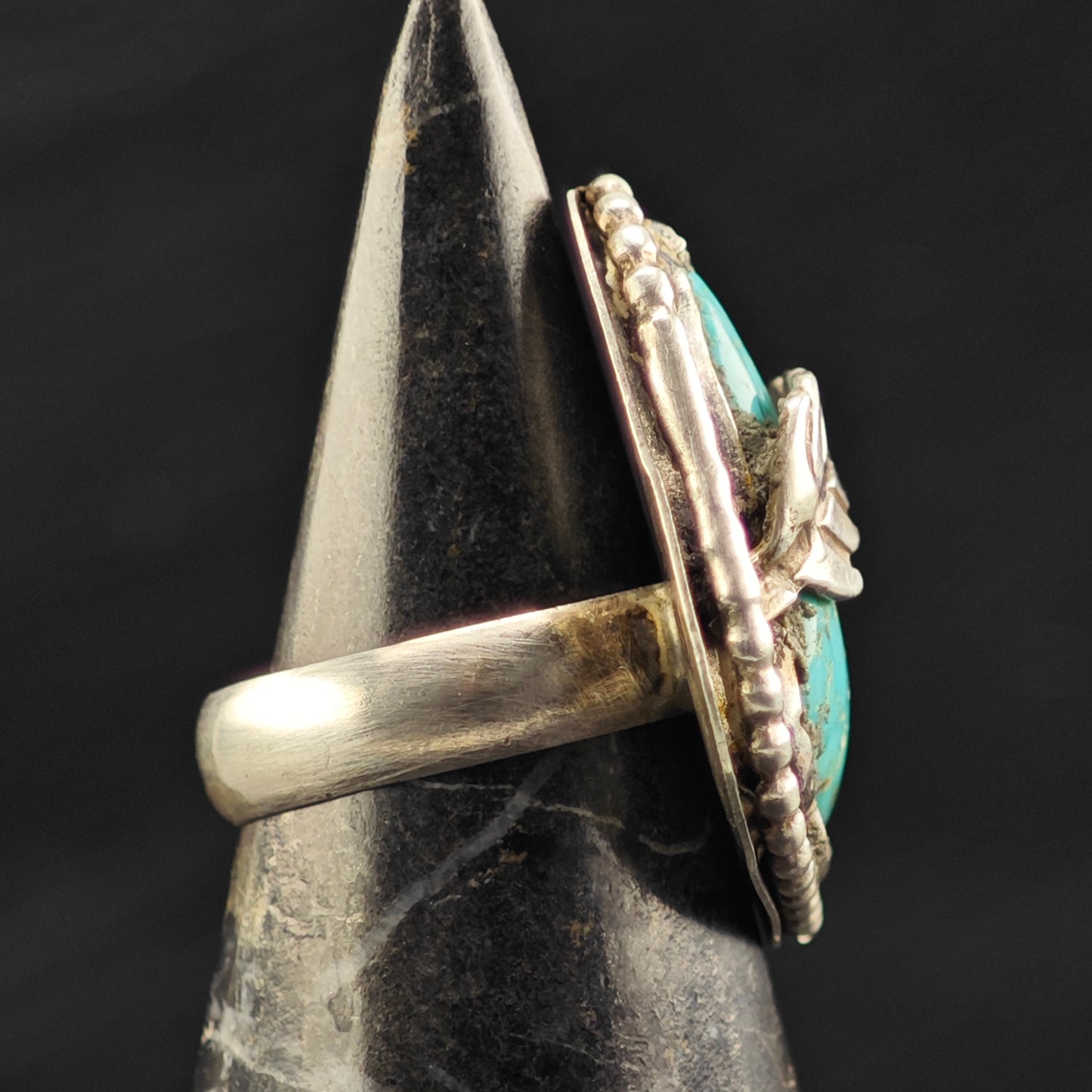 Sw Waterweb Turquoise Ring Sterling Silver Sz 5 R6422