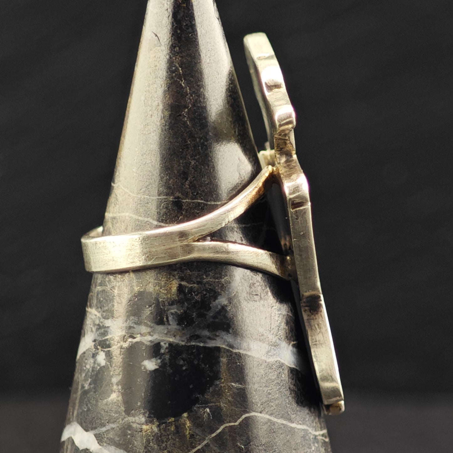 Zuni Inlay Bird Ring Sterling Silver Sz 6 1/2 R6461